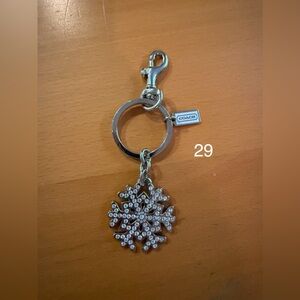 Coach Crystal Snowflake Bag Charm/Keychain. (29)